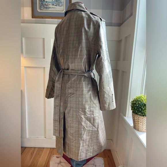 Designer OPDV Paris Classic Plaid Double-Breasted Coat Size 12 - Picture 6 of 9